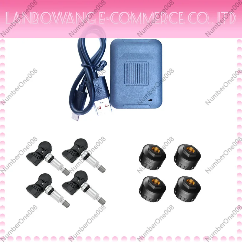 Android Big Screen TPMS Tire Pressure Monitoring Detector Voice Control Car Tire Monitor Built-in External Optional