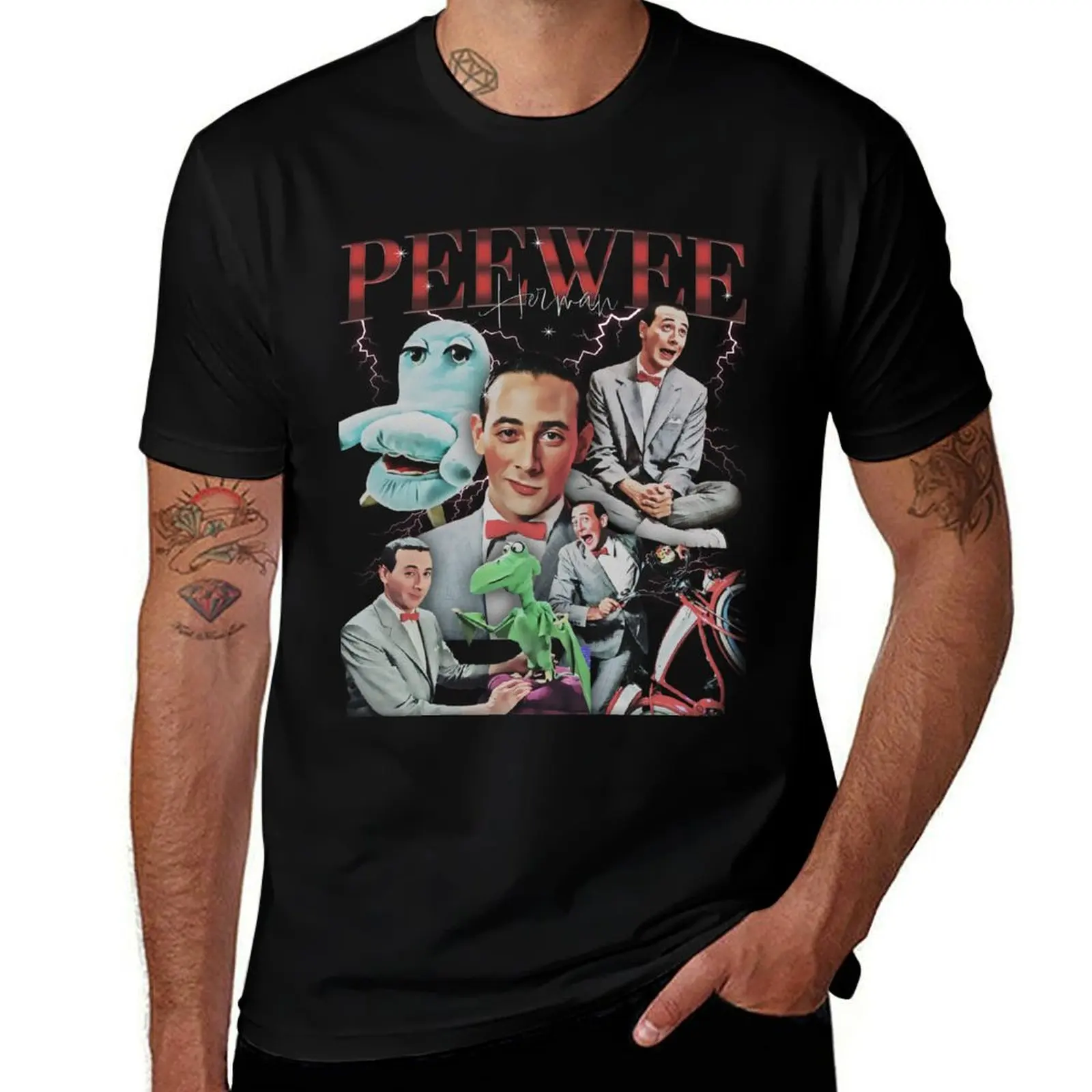 Peewee Herman Collage T-Shirt Holiday All Match T-Shirt