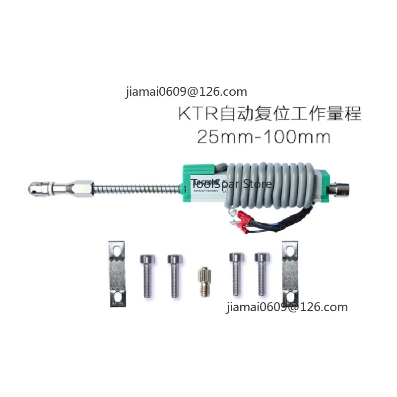 KTR Miniature Displacement Sensor Spring Thimble Electronic Ruler 10mm-100mm For Injection Molding Machine