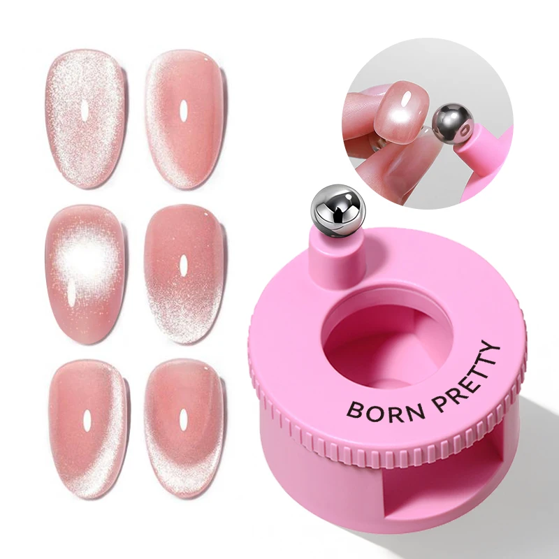 Rotierender Katzenmagnet-Augenstift, Automatischer Saugnapf für Nagelkunst, Breiter Magnetstift für French Manicure, Magnet für Gel-Nagellack, Multifunktional
