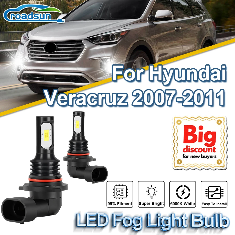 

ROADSUN Canbus Автомобильные светодиодные противотуманные фары Супер яркие противотуманные фары Ampoule Plug And Play для Hyundai Veracruz 2007 2008 2009 2010 2011