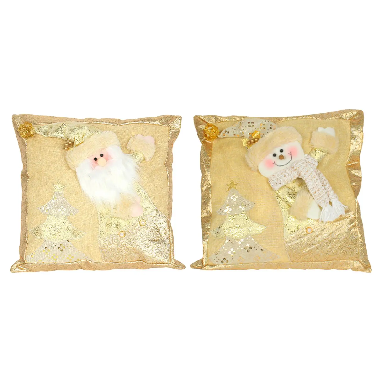 

Soft pillow in the form of a Christmas cushion with a scarf Santa Claus pillow