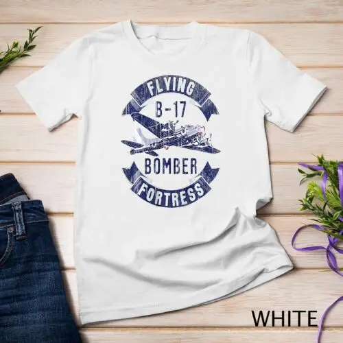 Vintage B-17 Bomber WW2 Plane Aviation Airplane Shirt Grunge Unisex T-shirt