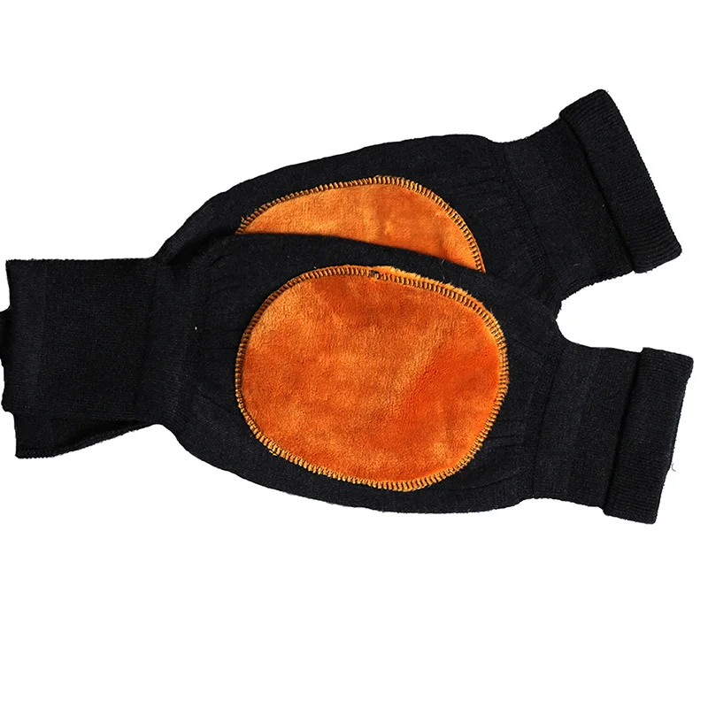 Cashmere Knee Pads Keep Warm Legs Autumn And Winter Men And Women Knee Plus Velvet Thick Wool Leggings