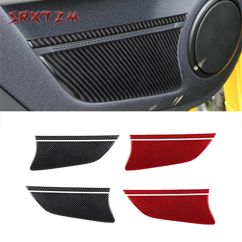 Carbon Fiber Car Door Storage Box Panel Sticker For Benz Smart Fortwo 451 Coupe Cabrio Pure Pulse Passion 2011 - 2015