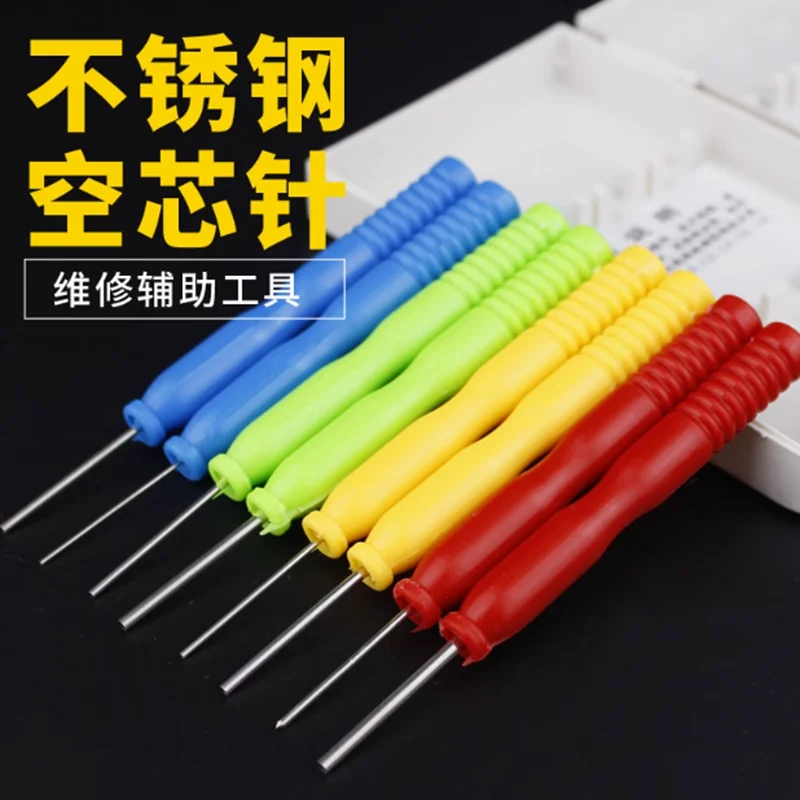 8Pcs/Lot Piece Non-Stick Tin Stainless Steel Hollow Needle Hollow Core Needle Tin Removal Welding Needle Digital Component Repair Tool