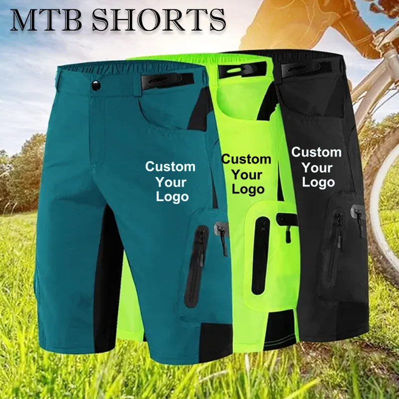 Respirável MTB Shorts para Homens, Personalizado Seu Logotipo, Shorts De Ciclismo, Downhill Bicicleta, Shorts De Bicicleta De Montanha, Motocross Calças Curtas, Novo