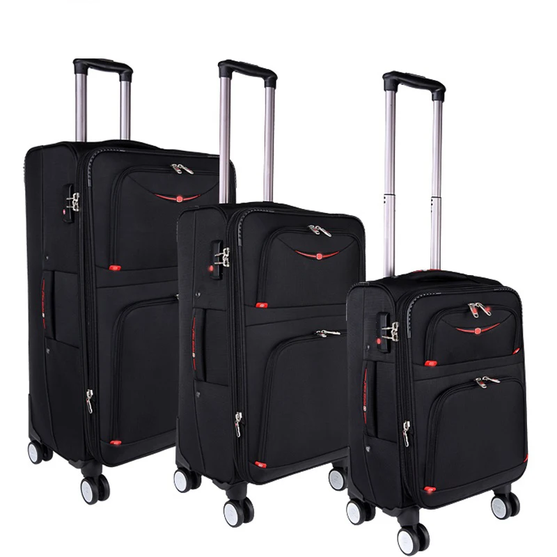 Swiss Oxford Rolling Bagagem Spinner, Caixa de roda, Homens e Mulheres Bagagem, Marca do negócio, Grande Trolley Bag, Bolsa de Viagem