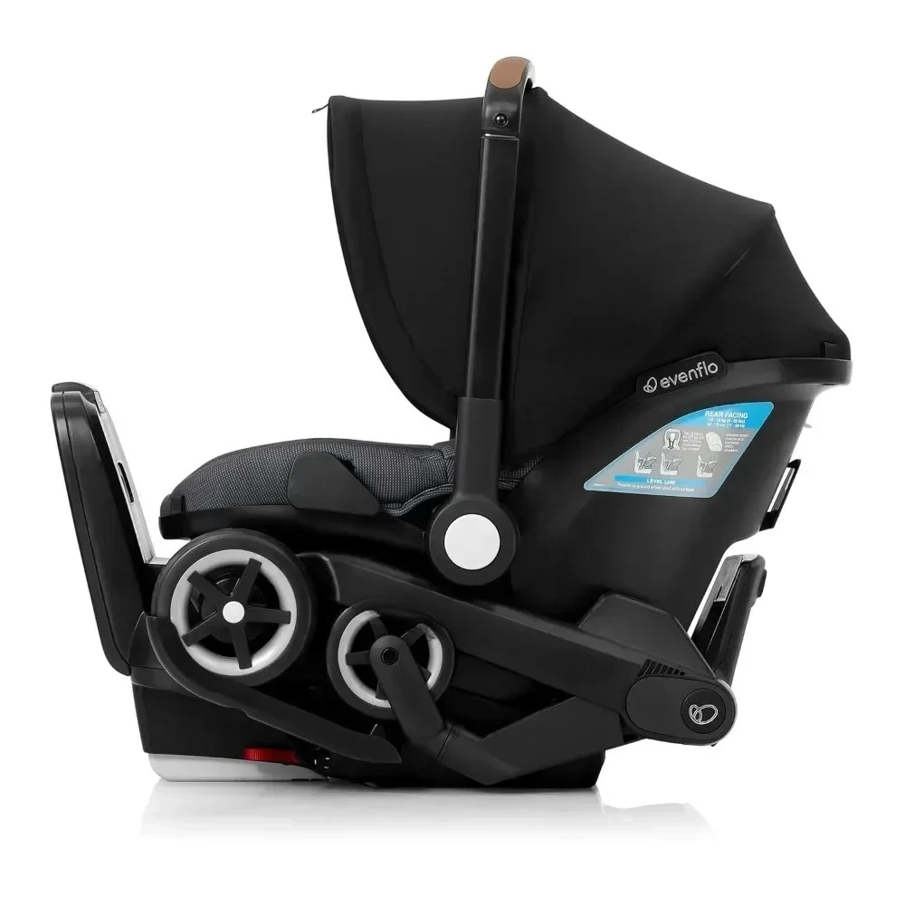 #   l Evenflo Shyft DualRide-asiento infantil para coche y cochecito, Combo con almacenamiento de transporte (gris Boone)