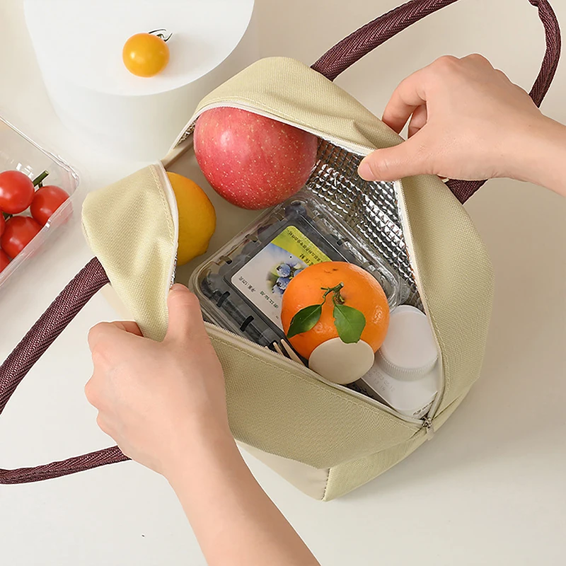 Cartoon Handheld Bento Lunch Bag Waterproof Oxford Cloth Aluminum Foil Lunch Box Insulation Bag