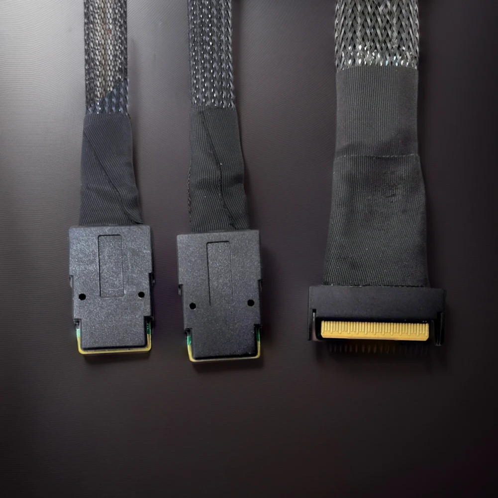 MClO X8 MCIO 8i(74P) ke kabel SFF-8087 ganda PCIE5.0 Server kabel adaptor kecepatan tinggi kabel koneksi kabel Server adaptor