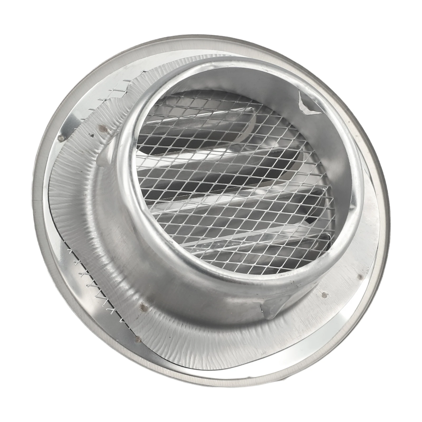 Brand New For Wall Air Outlet Grille Vent Cap Silver Stainless Steel Windproof 75-200mm Hemispherical Rainproof