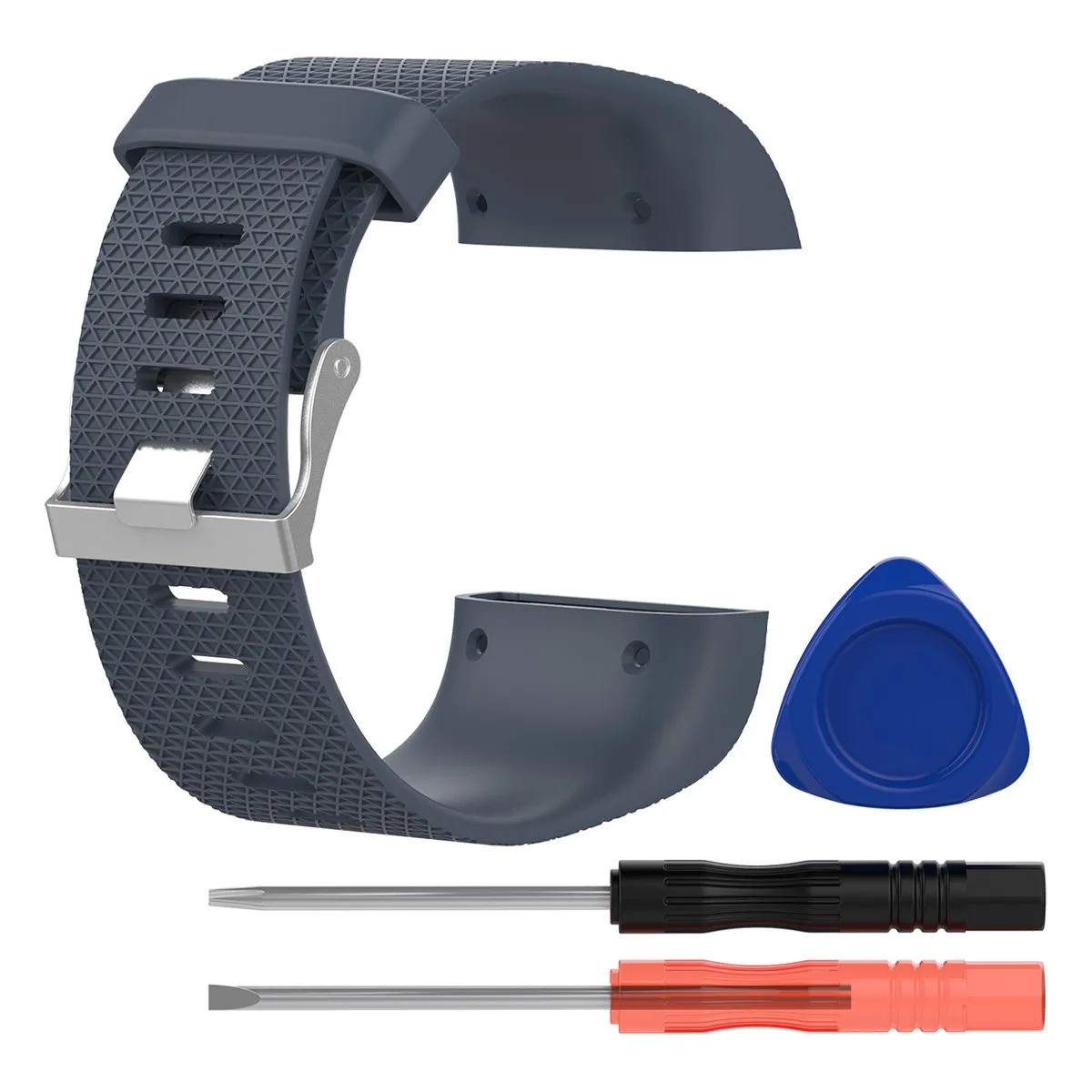

Tpe Replacement Strap Large Grey Adjustable Wristband for Fitness Band Accessories Repalcement Strap for