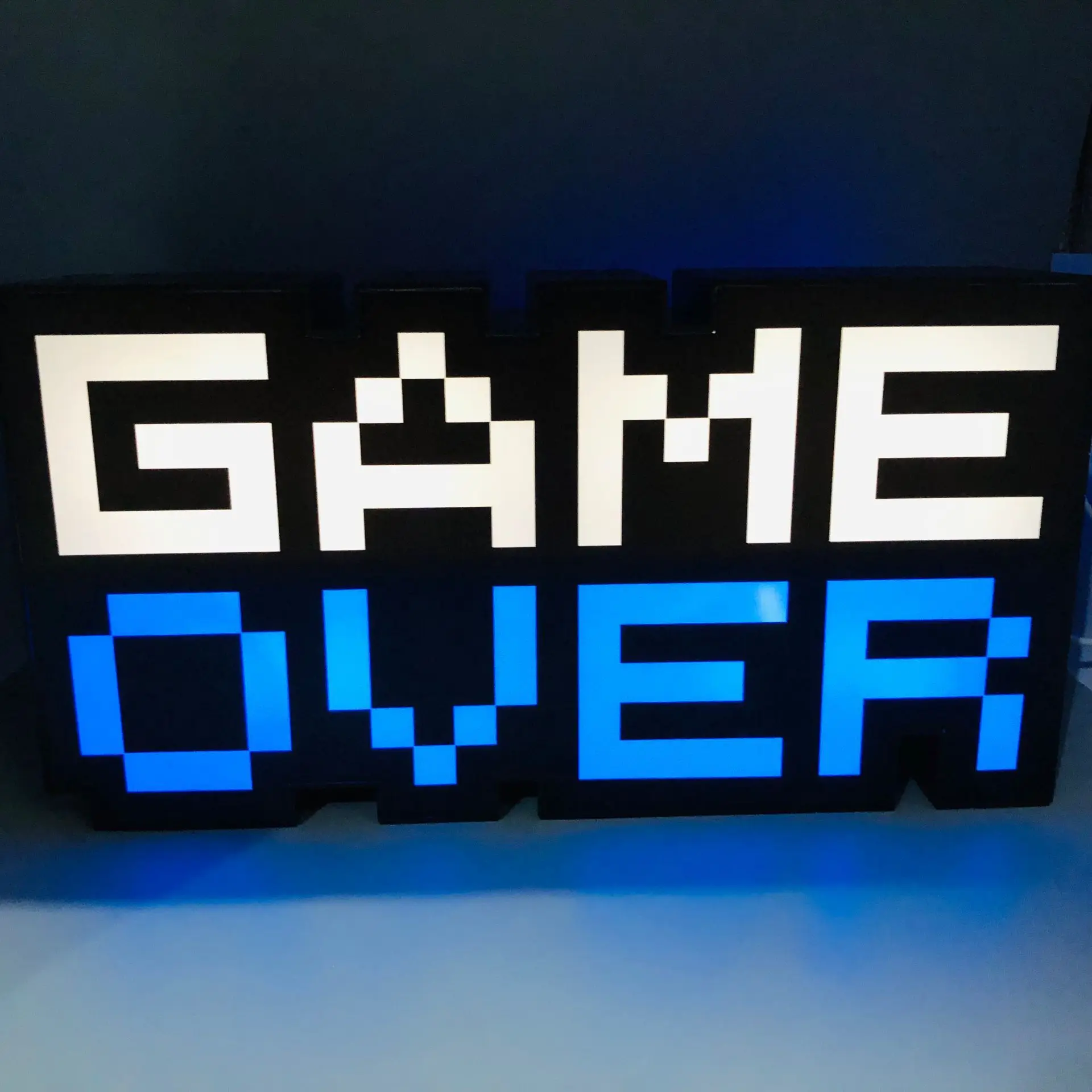 GAME OVER Neon Light Acrylic Flash Lamp Dimmable Commercial Lighting Club Game Room Decoration