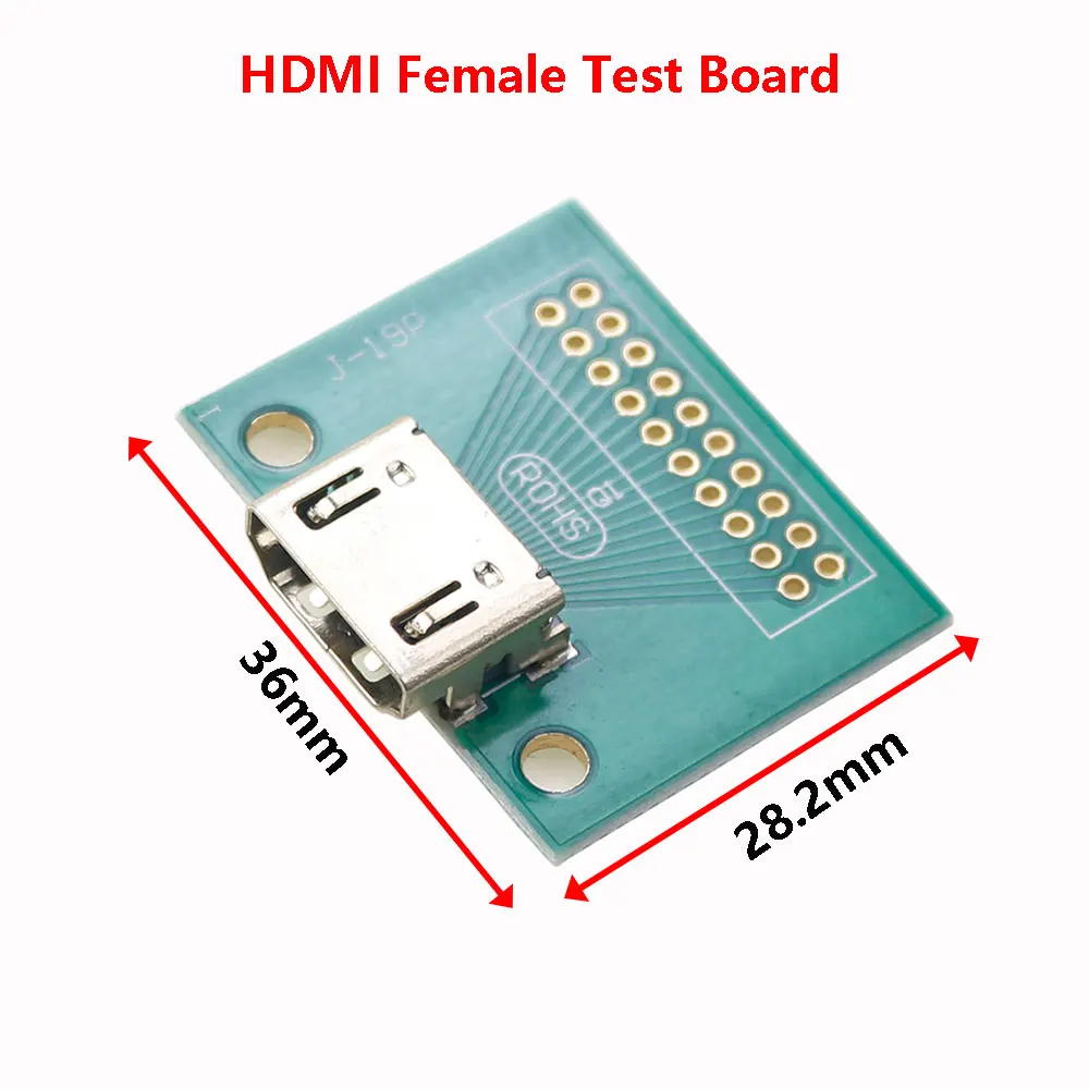 Carte PCB plaquée or compatible HDMI, mini DP, 20 broches, type A, 19 broches, fils de liaison, joints, connecteur de prise HDMI, carte de test de siège femelle