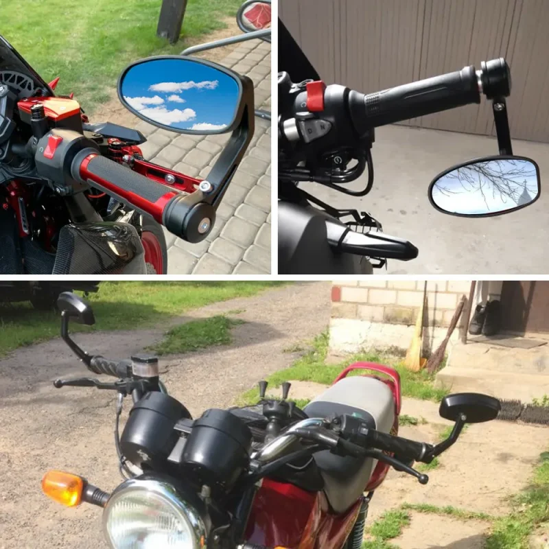 

2Pcs 7/8" Metal Bar End Mirrors Anti-Glare Rearview Left Right For Triumph Street Triple 675 765 R RS Motorcycle Accessories