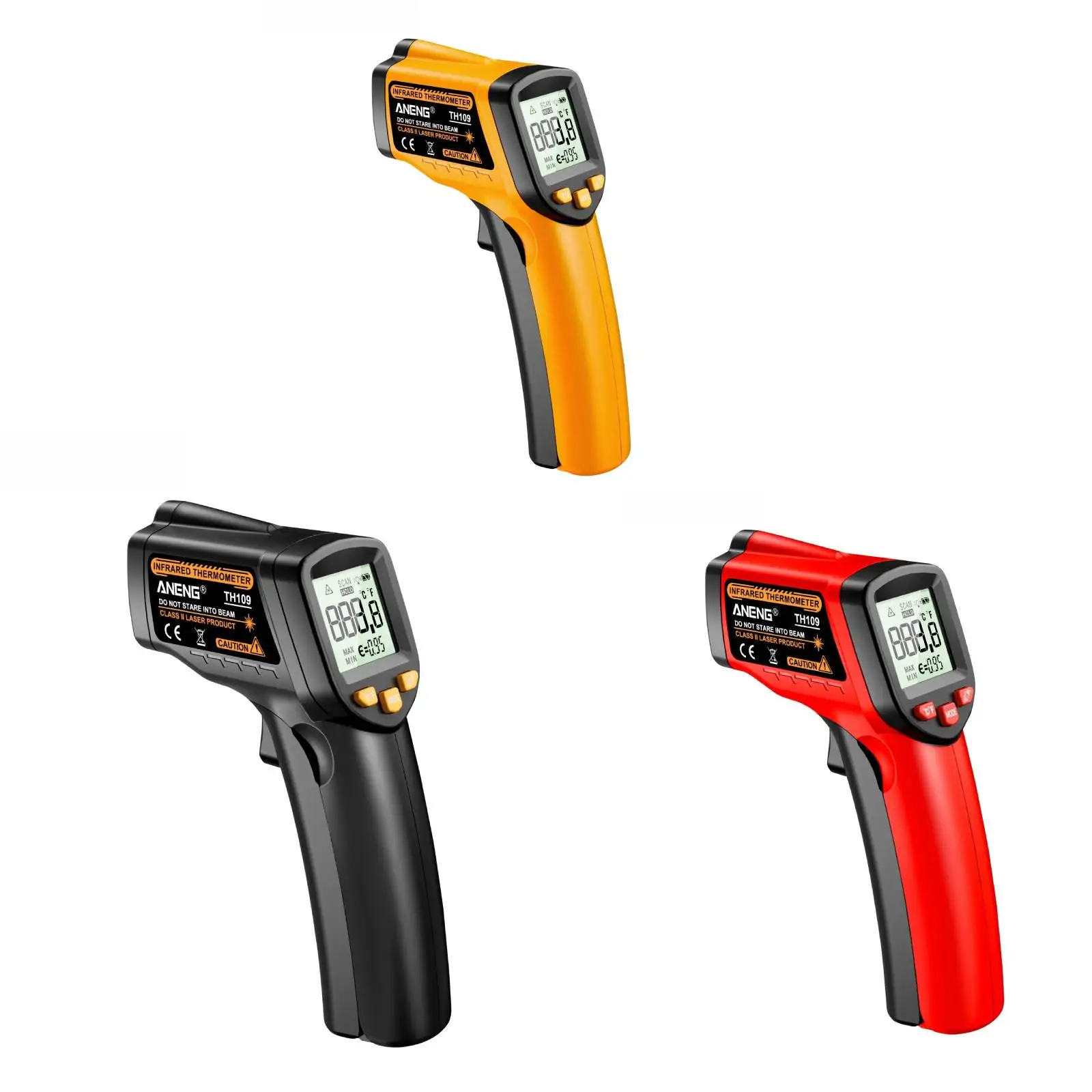 

ANENG New TH109 Infrared Thermometer LCD Hygrometer Laser Temperature Meter Pyrometer Handheld Digital High sensitivity Tester