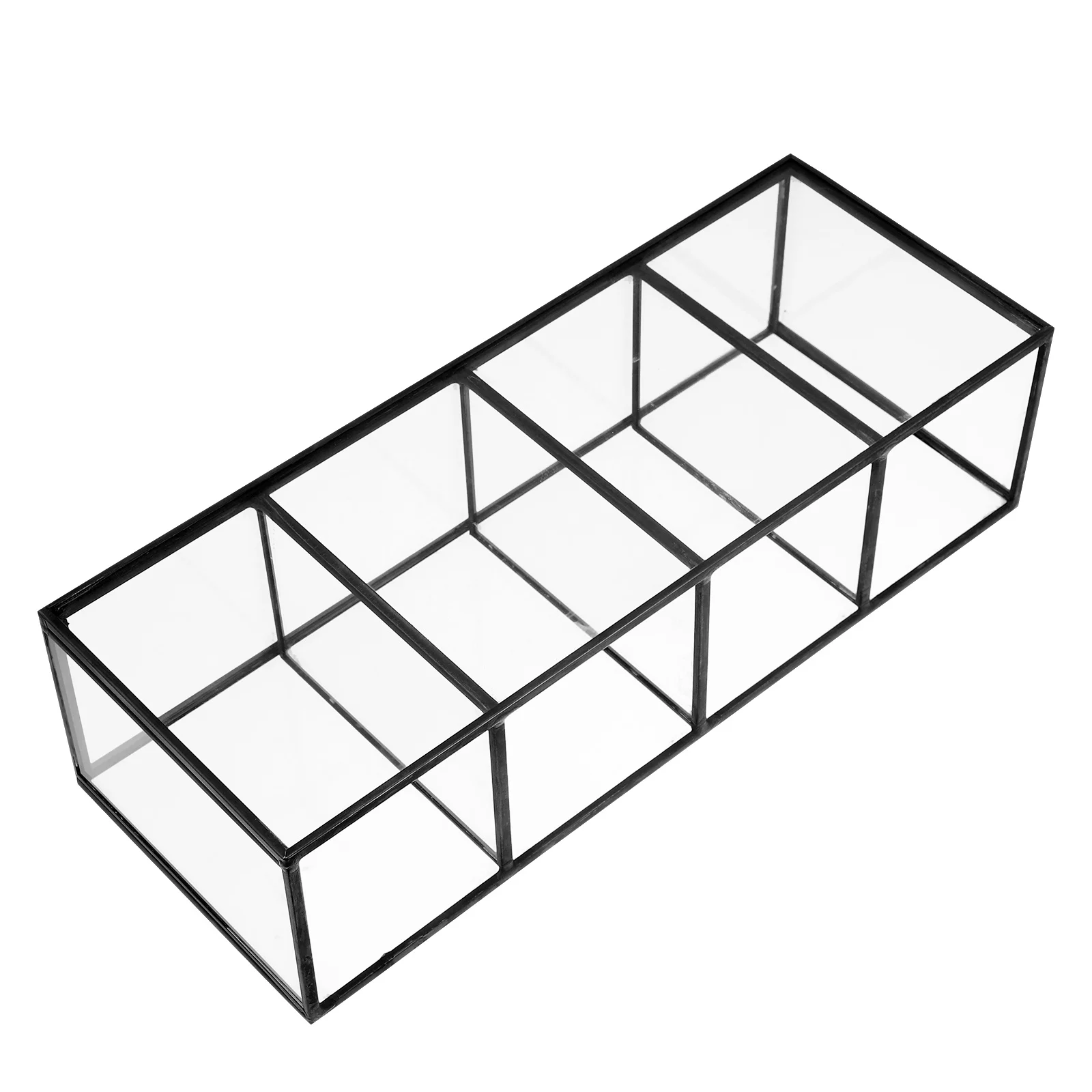 

1Pcs Glass Organizer Box Multipurpose Jewelry Cosmetics Sundries Storage Desktop Holder Divided Storage Case Sundries Organizer