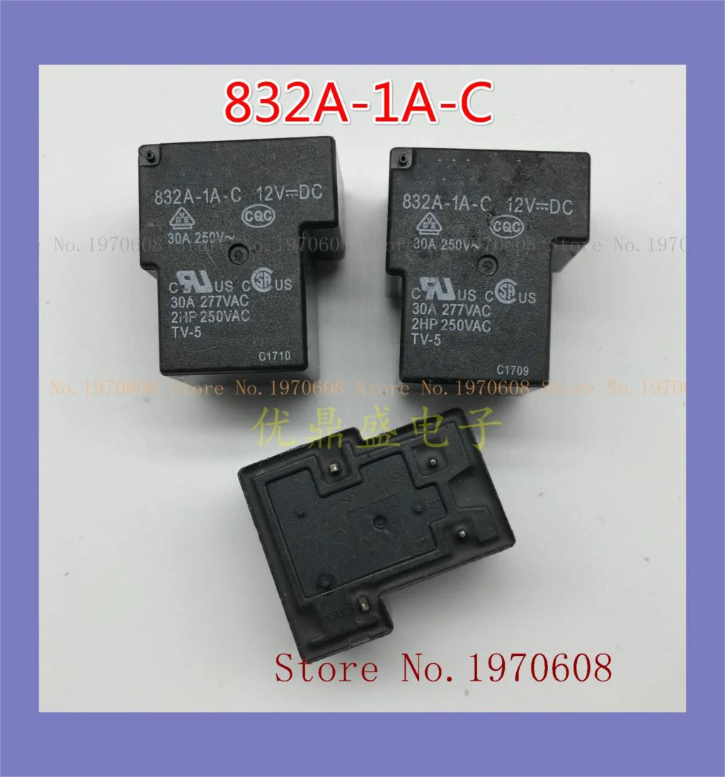 

832A-1A-C 12VDC 30A 4 T90