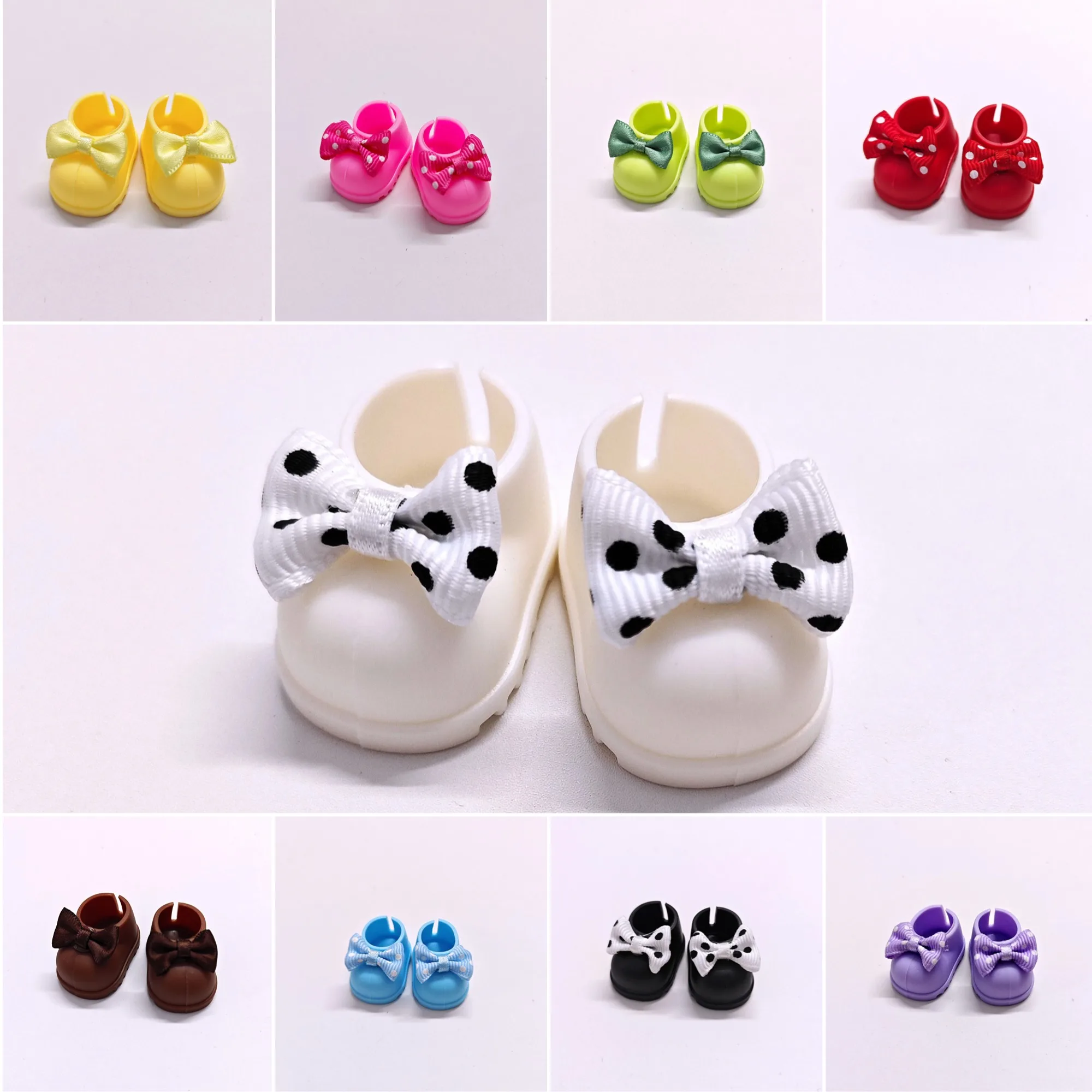

Shoes For 1st 2nd 3rd Generation Labubu Dolls 15cm 17cm Miniature Doll Footwear With Bow Details