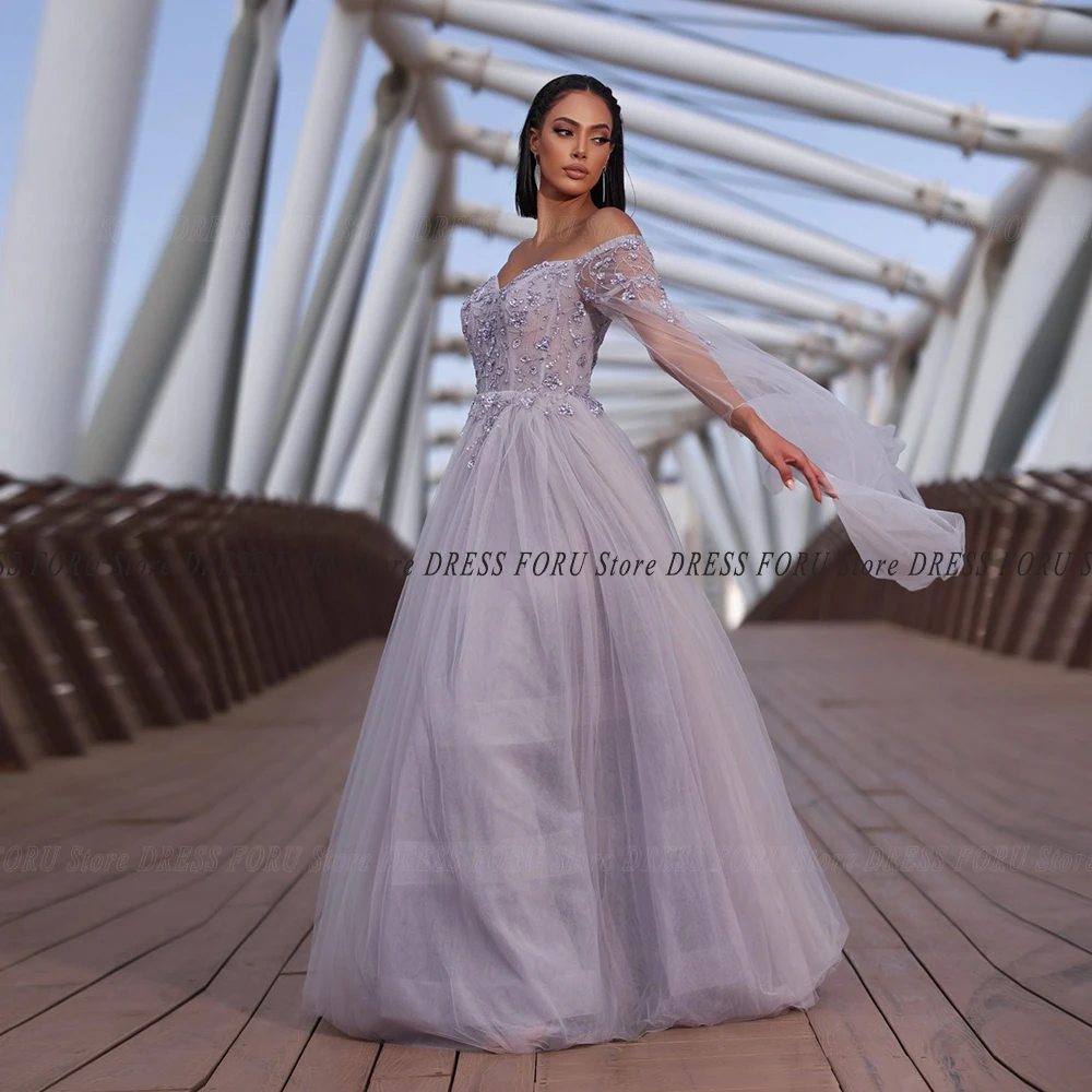 Exquisite Abendkleid Für Frau Schlitz Hülse Glitter Perle Spitze Bodenlangen Wunderschöne Off Schulter Hochzeit Gala Formal Pageant