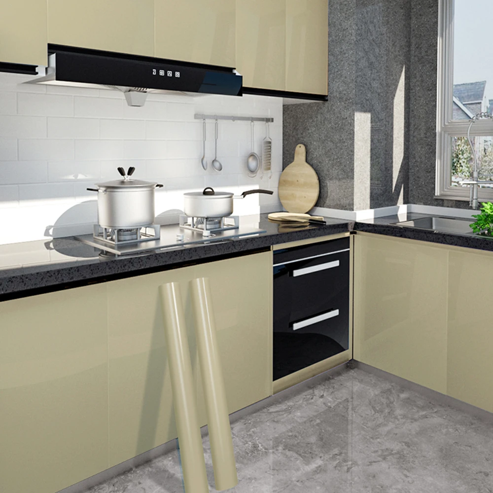 

Глянцевые обои цвета шампанского с мерцающим жемчугом, самоклеящаяся наклейка на стену для мебели, шкафа, столешницы, кухни, ванной комнаты