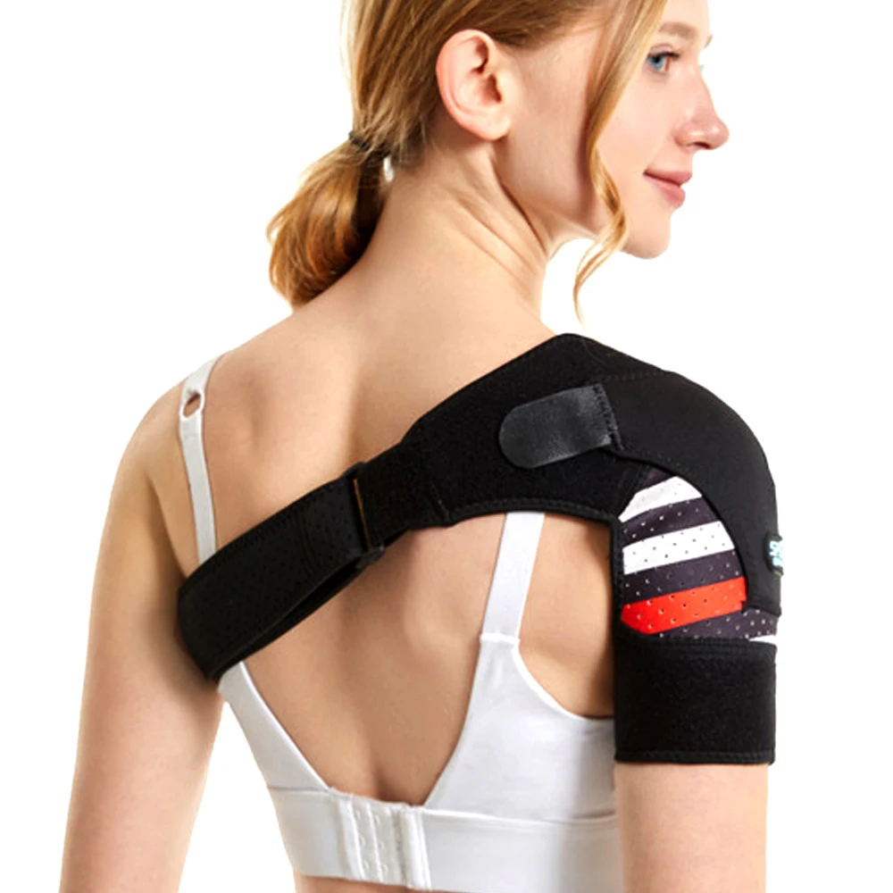 

Adjustable Breathable Shoulder Support Brace Pad Gym Sports Care Single Back Belt Band Strap Wrap Men & Women Protective