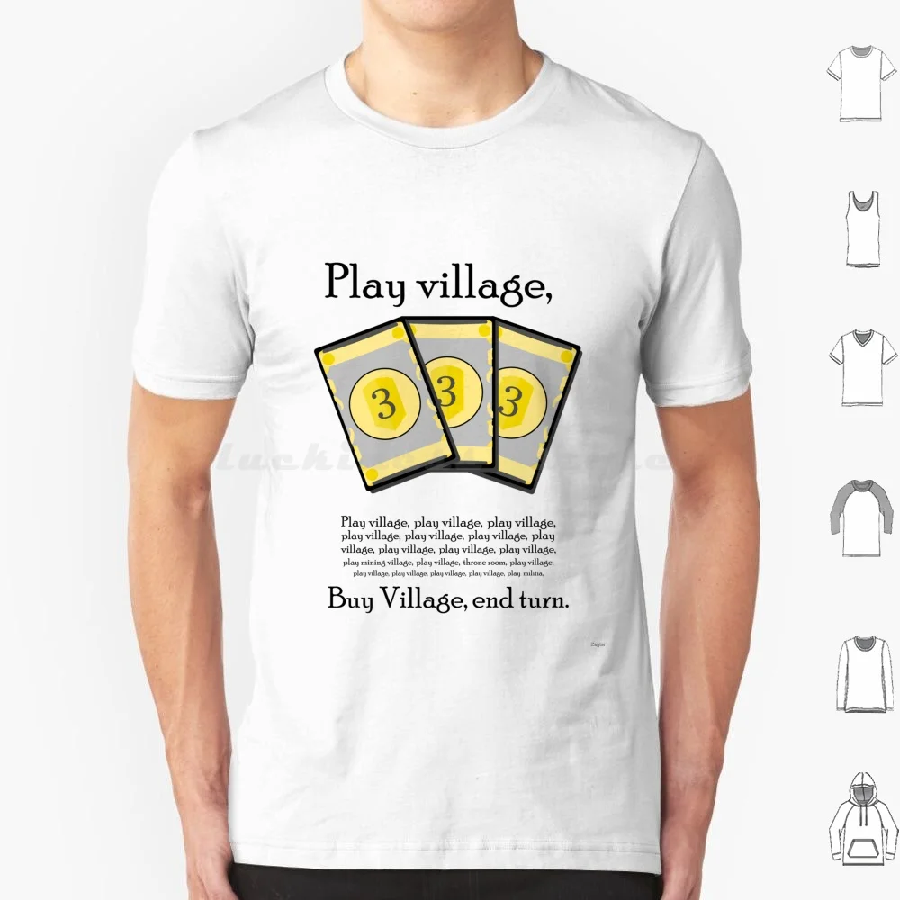 Play Village T Shirt Big Size 100% Cotton Board Game Fun Game Gold Meme Funny Humour Tabletop Game Multiplayer Joke