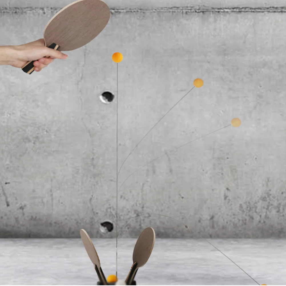 1Set Alat Latihan Tenis Meja Portabel Peralatan Latihan Pong Alat Latihan Mandiri untuk Koordinasi Mata dan Tangan Pemula Menengah