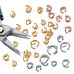 Bagues en Acier Inoxydable pour Diabétique, 3-10mm, Ouvertes, Fendues, Connecteurs de Colliers et de Bracelets en Or, pour Travaux Manuels, 200 ou 100 Pièces