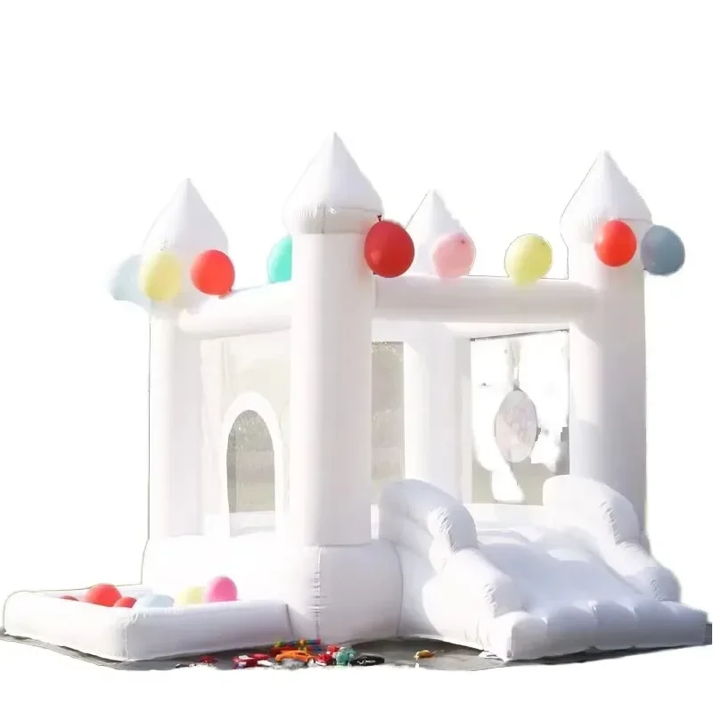 

10*10ft mini white bounce house mini bouncy castle for birthday party and events