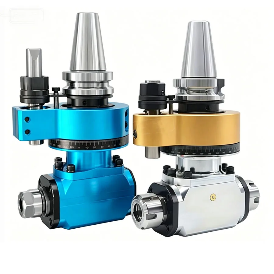 High precision right angle side milling head CNC angle head, universal milling head BT50BT40-ER3290 degrees