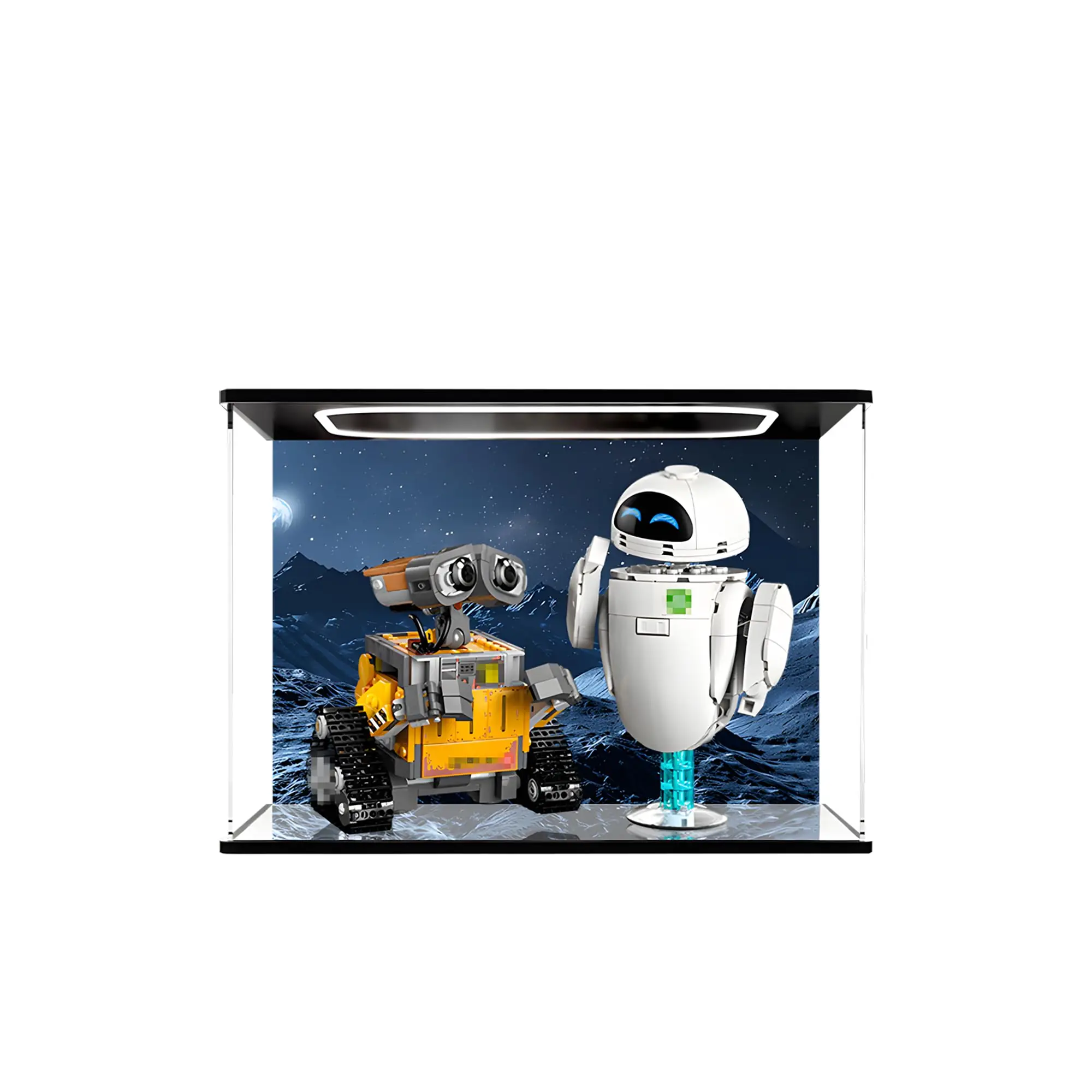 

Acrylic Display Box for Lego 43279 Wall-E and Eva Set, Clear Dustproof Storage Box, Collectibles Display Case, Without Model