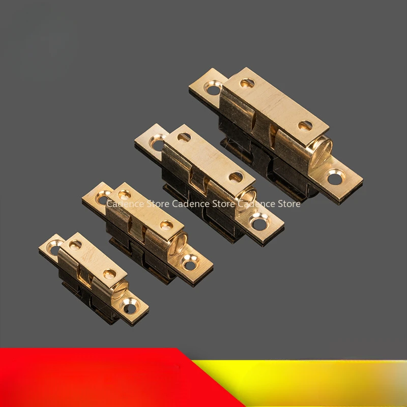 

4 шт., 70 мм, дверная защелка шкафа, твердая латунь, регулируемая пружинная шариковая защелка, мебельный дверной доводчик с бесплатными винтами