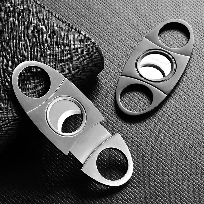 Luxury Cigar Cutter Stainless Steel Metal Classic Cutter Guillotine Cigar Scissors Gift Puncher Cutting Knife Cigar Accessory