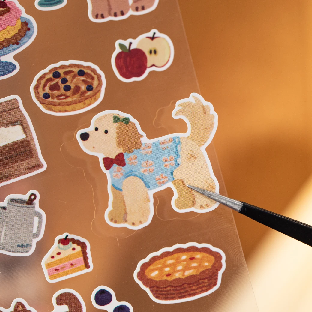 2sheets Small Daily Series Kawaii Cartoon Animal Die Cutting Stickers DIY Diary Scrapbook Aesthetics Stationery Stickers