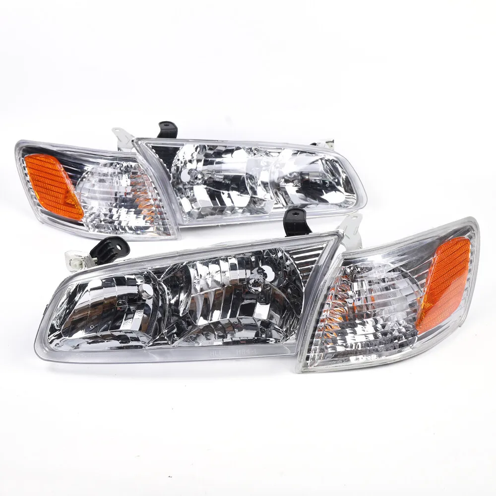 

For 2000-2001 Toyota Camry Headlights + Corner Lights Left&Right Assembly Set