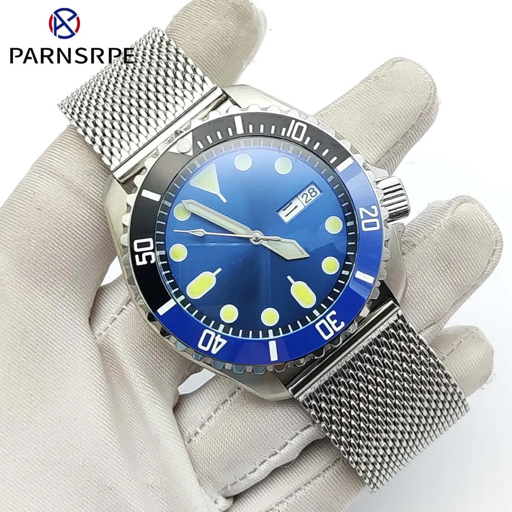 

Men's NH36 Automatic Mechanical Thickened Sapphire Glass 41mm Case Waterproof Stainless Steel Mesh Strap Men's Watch
