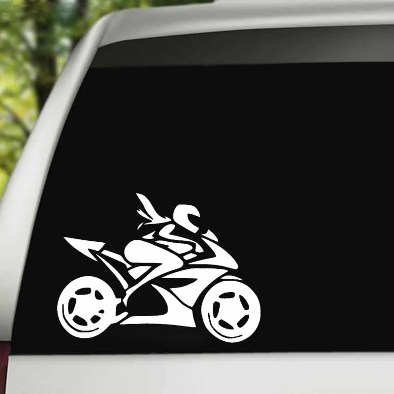 Car Sticker girl motorcycle rider Decals Stickers on Car Reflective Motorcycle Car Styling 20*14.7cm