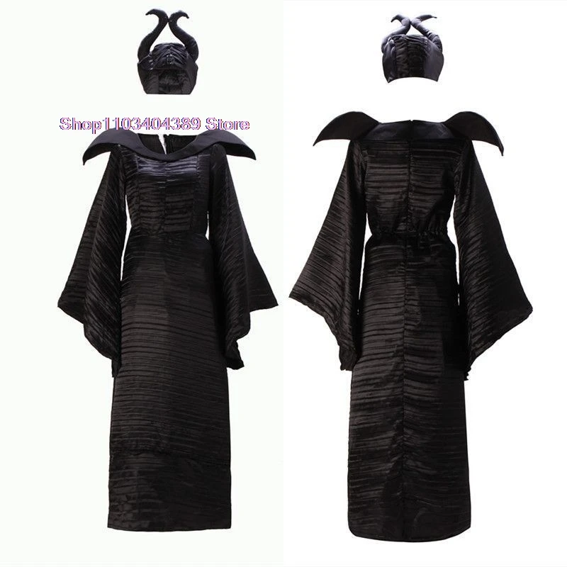 Black Witch Costume Halloween Party Show Costume Export Game Uniform Maleficent  Anime Cosplay Halloween Costumes for Women