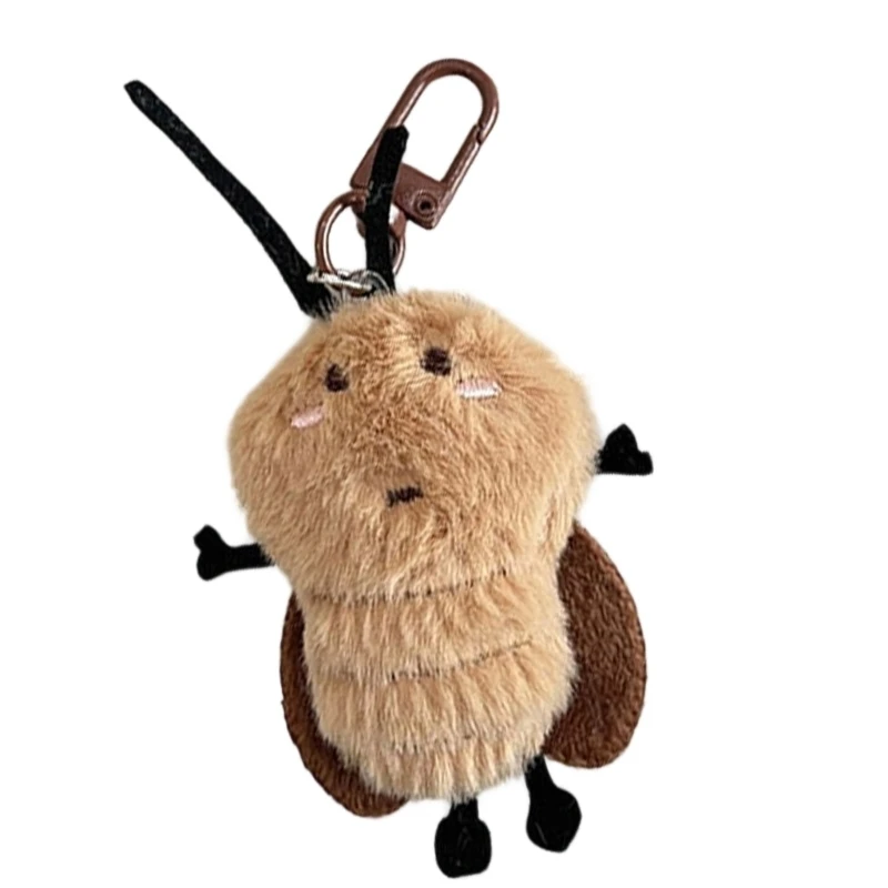 J2HD Lovely Cockroach Keyring Cartoon Funny Cockroach Girl Keychain Girl Backpack Pendant Birthday Ornament Kids Gift