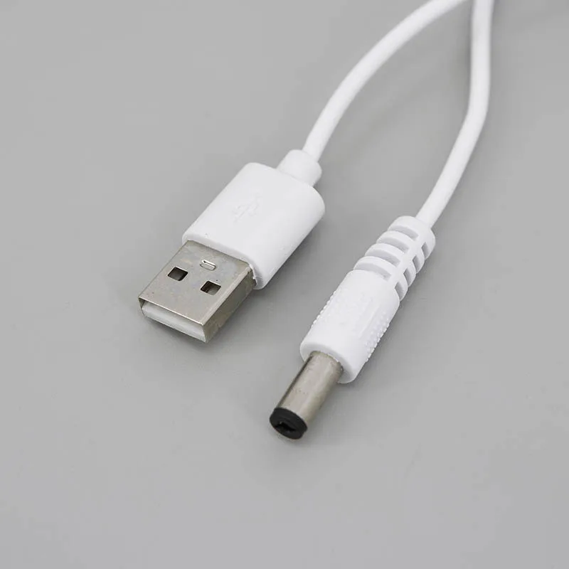 1m white DC 5v USB male to DC male port 5.5MM x 2.1mm Charging power supply extend Cable Barrel Connector USB 2.0 DC5V Plug