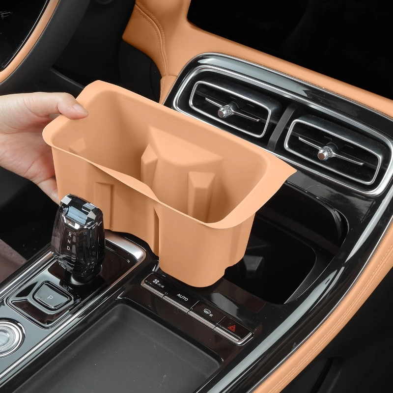 Para geely boyue l atlas iv 2025 silicone copo de água capa painel controle central do carro modificado almofada protetora poeira acessórios do carro