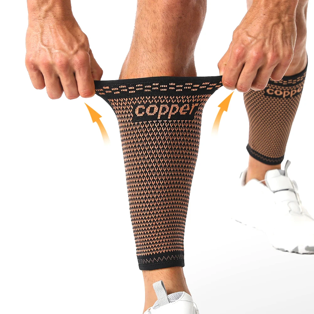 Compression Sleeve Calf - 남녀공용 구리 성분 함유 종아리 압박