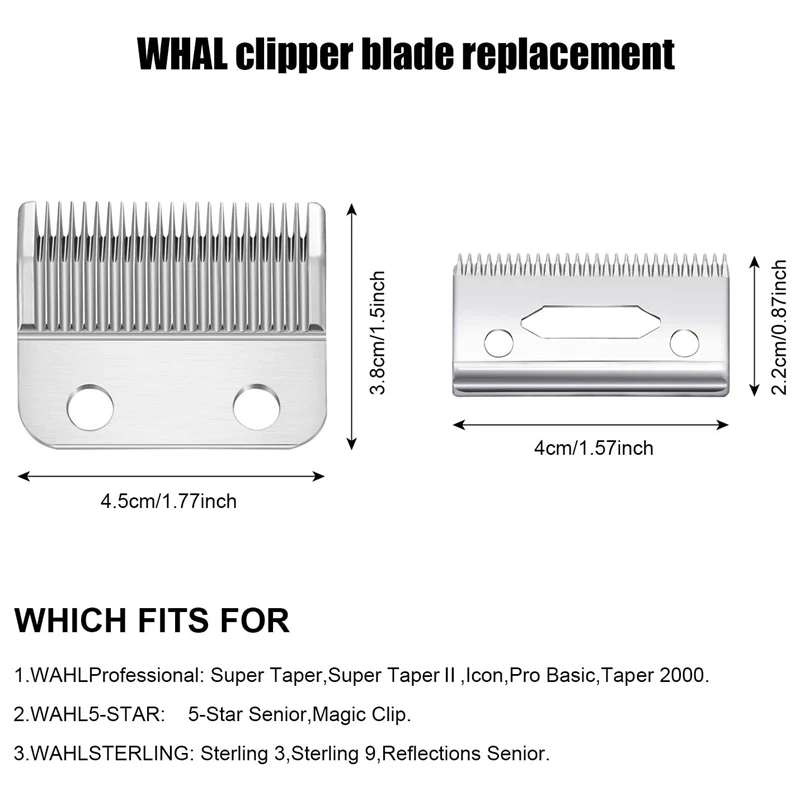Hair Trimmer Replacement Blades,Adjustable Clipper Stainless Steel,Compatible For Wahl 1006