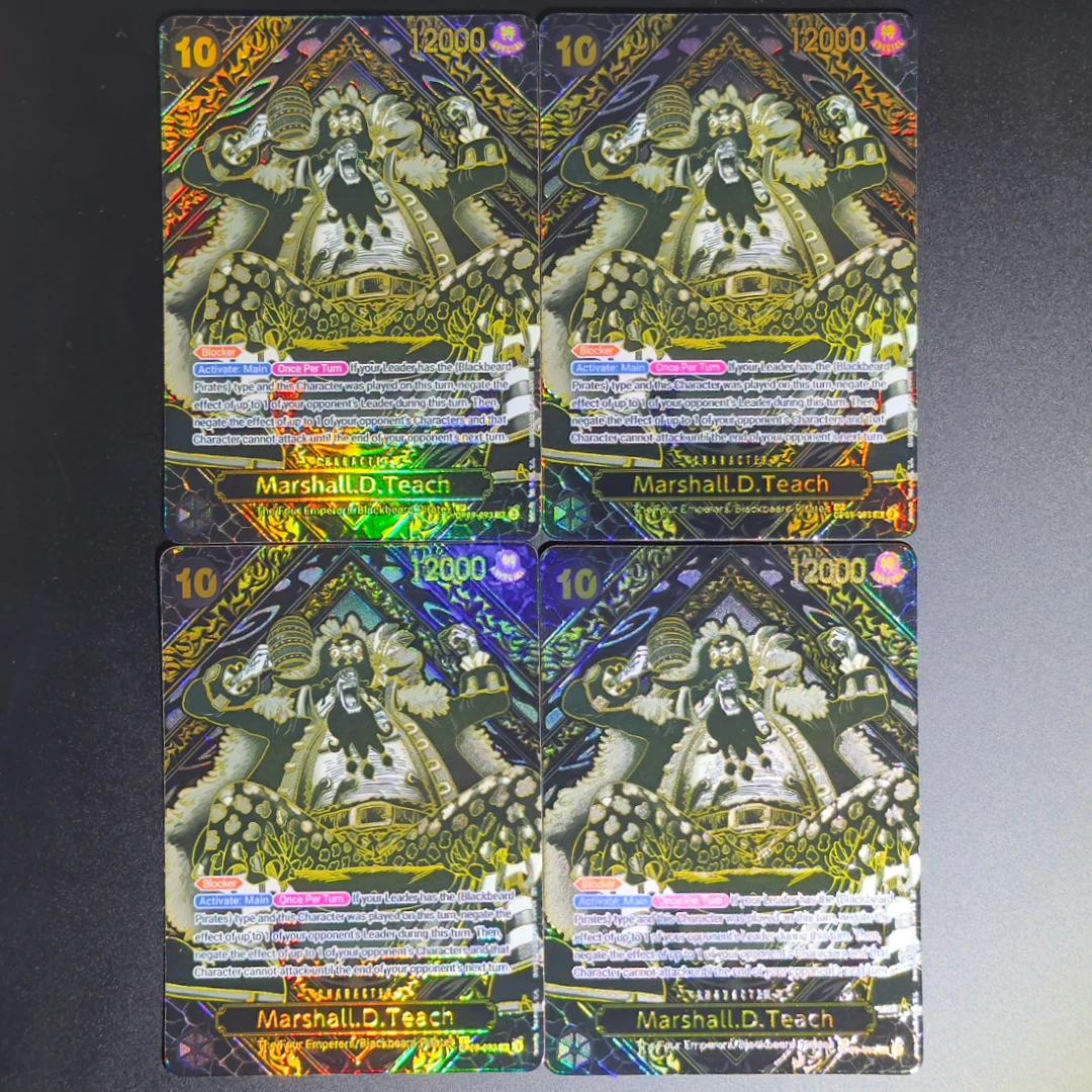 

One Piece TCG OPCG English SP Teach card OP09-093 Marshall.D.Teach Gold Card Textured Foil Card Anime Collectible Cards