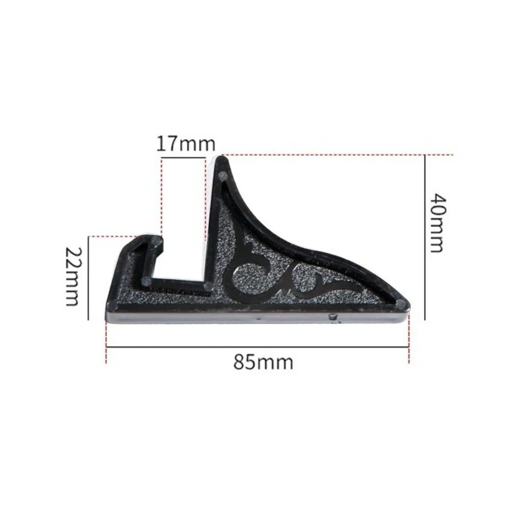 2Pcs Plastic Photo Frame Stand Clear/Black Multi-Purpose Plastic Display Stand Medal Display Rack Mobile Phone Tabletop Display