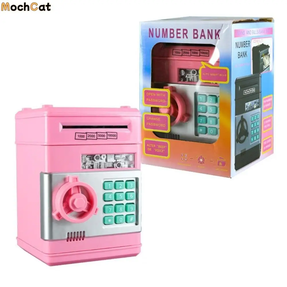 Electronic Lock Kids Electronic Money Safe Box LED Display Digital Keypad Children Saving Pot Battery Operated Money Storage