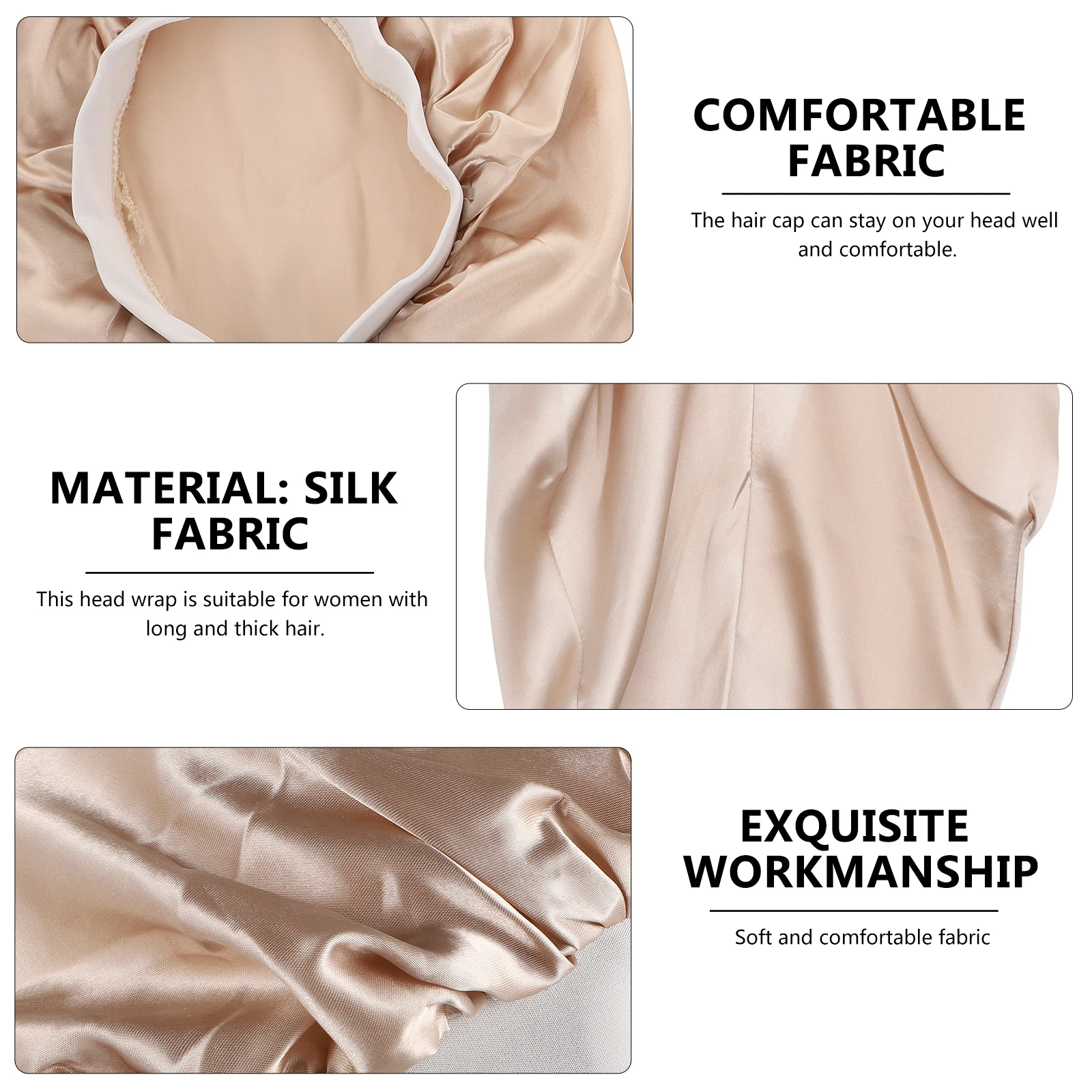 

Silk Sleep Bonnet Long Head Decorations Wet Hair Towel Household Rope Women Thick Hair Exquisite Workmanship