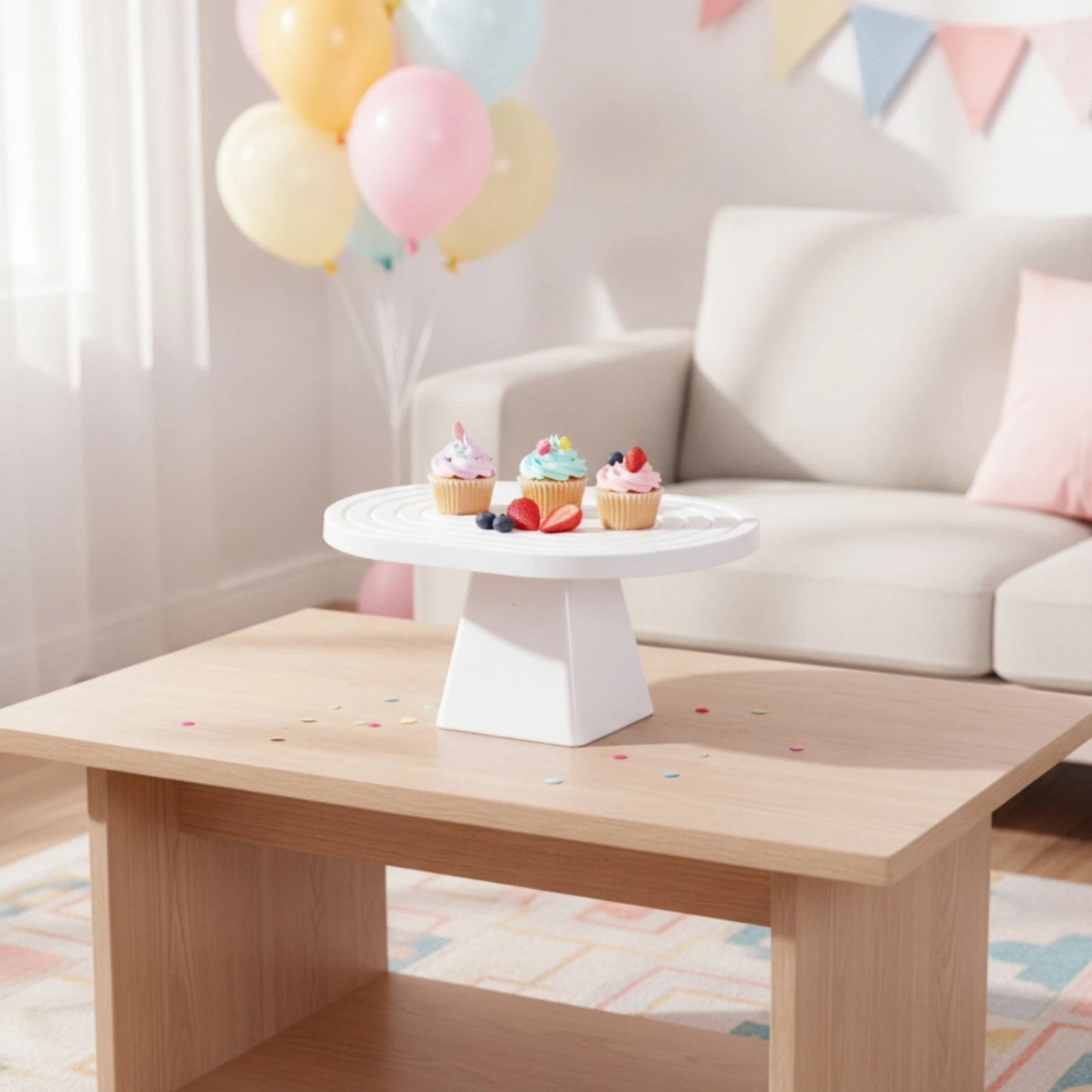 Dessert Display Stand Elevated Pedestal Display Tray Cake Pedestal Raised Easy to Clean for Hosts, Parties, Afternoon Tea